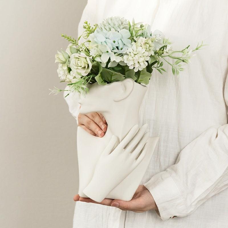 Nordic Human Body Ceramic Dried Flower Vase Decorative Ornaments - Pacisia