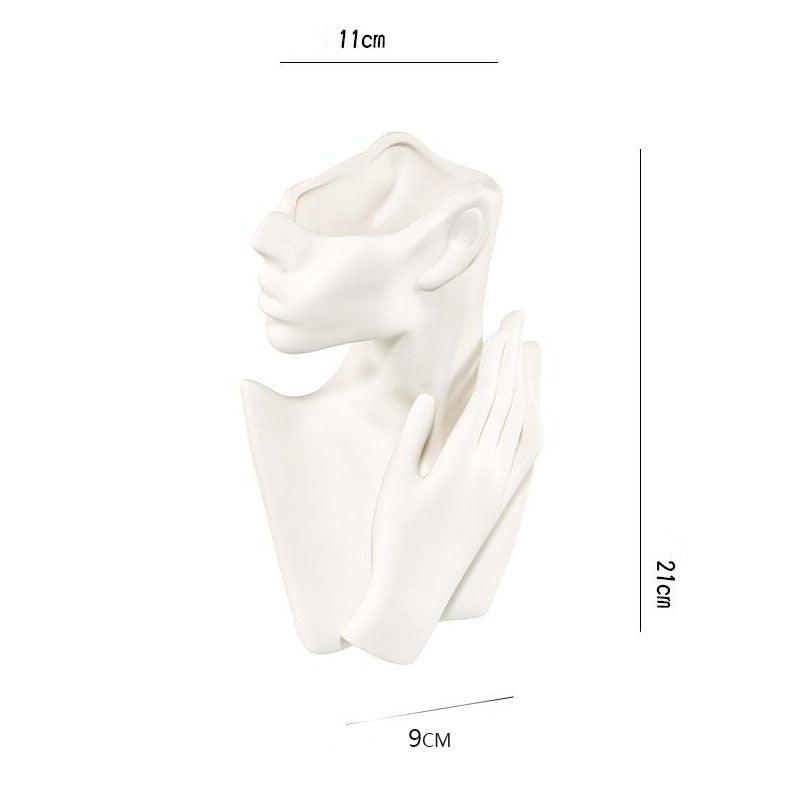 Nordic Human Body Ceramic Dried Flower Vase Decorative Ornaments - Pacisia