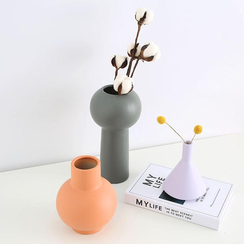 Nordic Ins Minimalist Biscuits Vase Living Room Desktop Flower Arrangement - Pacisia