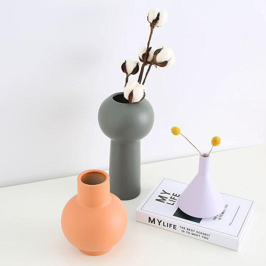 Nordic Ins Minimalist Biscuits Vase Living Room Desktop Flower Arrangement - Pacisia