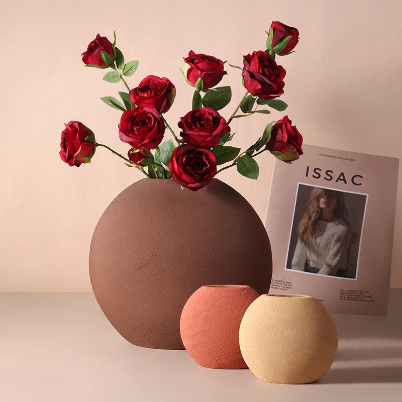 Nordic Ins Style Simple Ceramic Vase Decoration Living Room Flower Arrangement - Pacisia