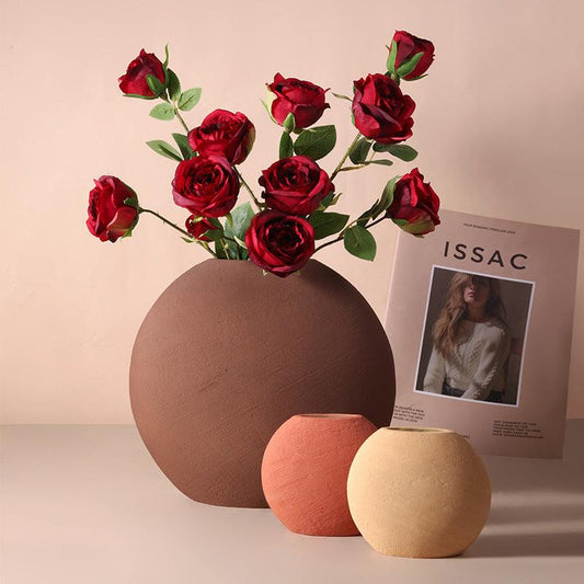 Nordic Ins Style Simple Ceramic Vase Decoration Living Room Flower Arrangement - Pacisia
