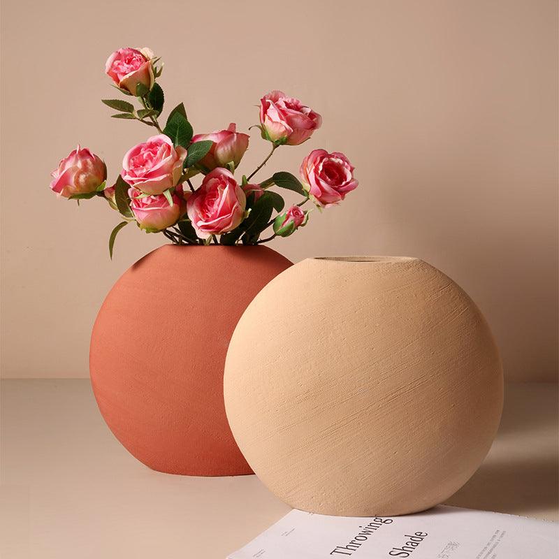 Nordic Ins Style Simple Ceramic Vase Decoration Living Room Flower Arrangement - Pacisia