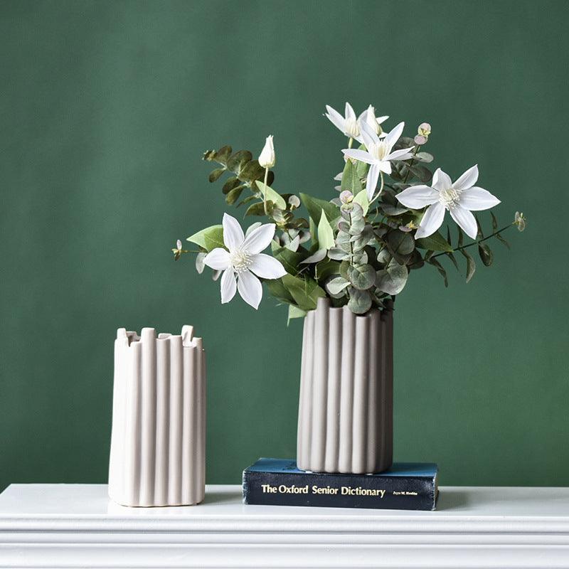 Nordic Irregular Home Ceramic Decorative Vase - Pacisia