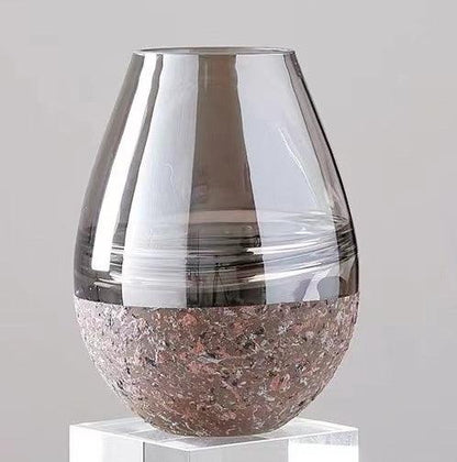 Nordic Light Luxury Straight Glass Vase - Pacisia