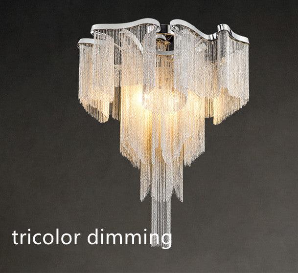 Nordic Light Luxury Tassel Aluminum Chain Living Room Ceiling - Pacisia