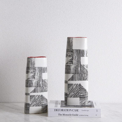 Nordic Minimalist Ceramic Creative Hand-painted Line Vase - Pacisia