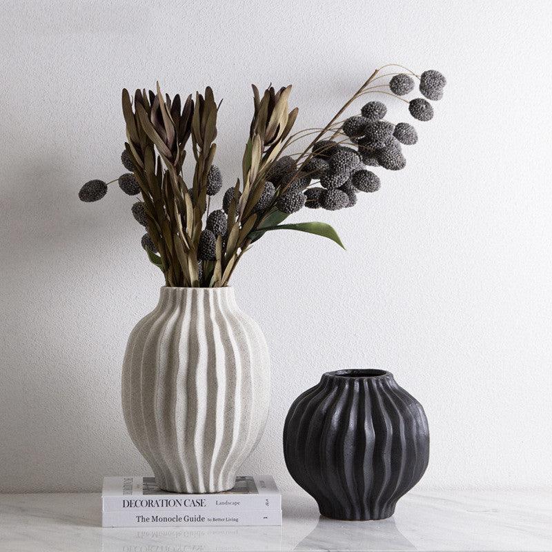 Nordic Minimalist Ceramic Creative Petal Vase Decoration - Pacisia