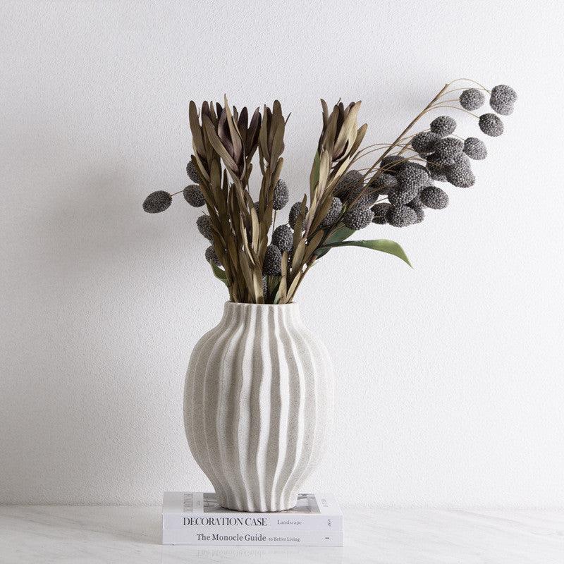 Nordic Minimalist Ceramic Creative Petal Vase Decoration - Pacisia