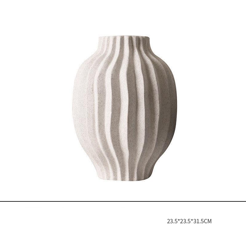Nordic Minimalist Ceramic Creative Petal Vase Decoration - Pacisia