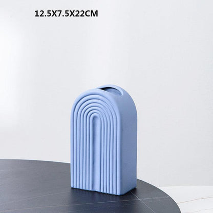 Nordic Minimalist Ceramic Vase With Water - Pacisia