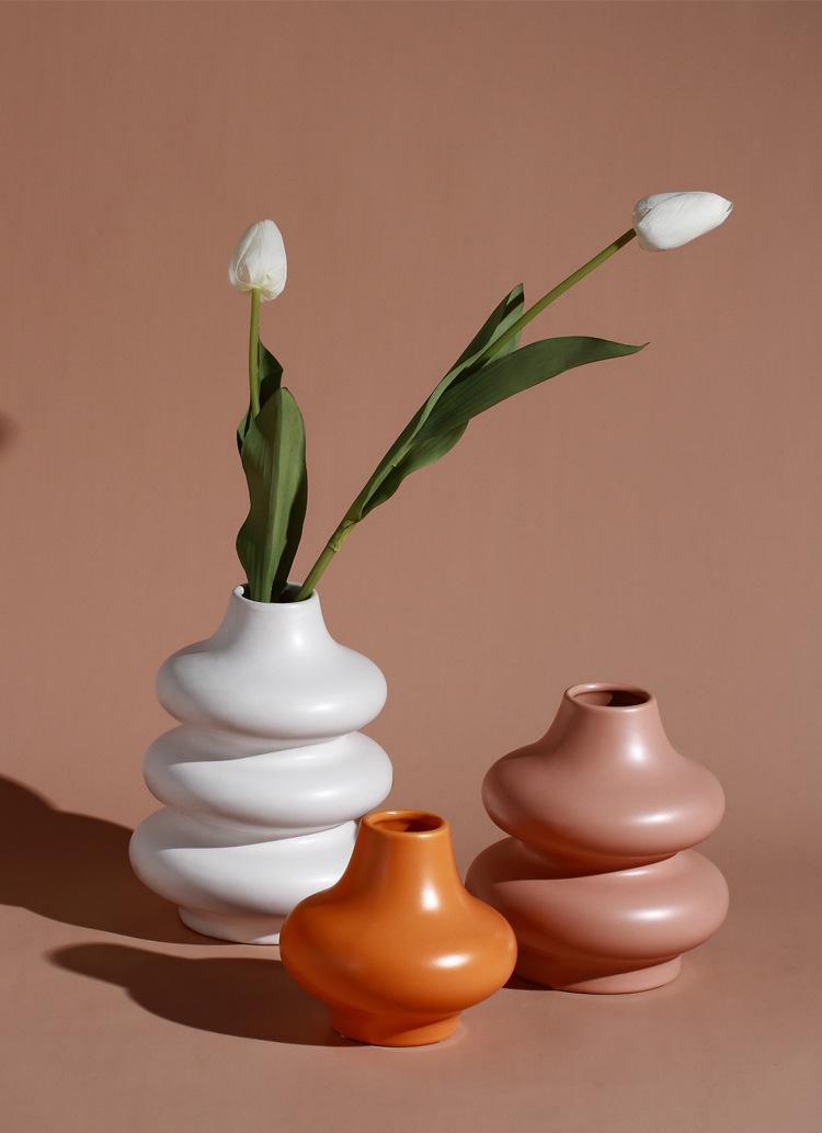 Nordic Minimalist Desktop Floral Home Ceramic Vase - Pacisia