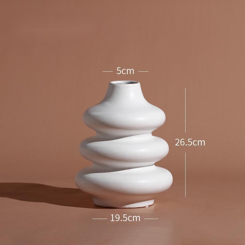 Nordic Minimalist Desktop Floral Home Ceramic Vase - Pacisia
