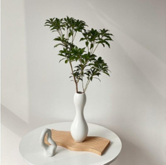 Nordic Minimalist Line White Ceramic Dried Flower Vase - Pacisia