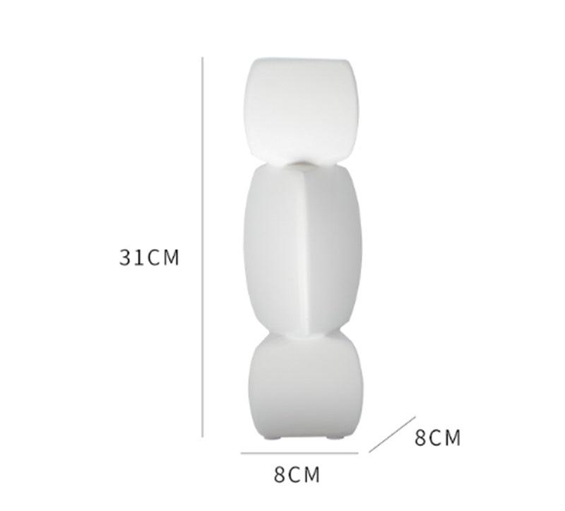 Nordic Minimalist Line White Ceramic Dried Flower Vase - Pacisia