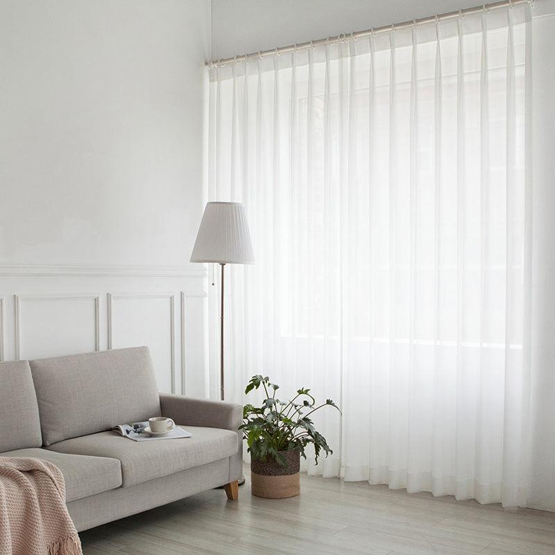 Nordic Minimalist Modern Living Room Translucent And Opaque Curtains - Pacisia