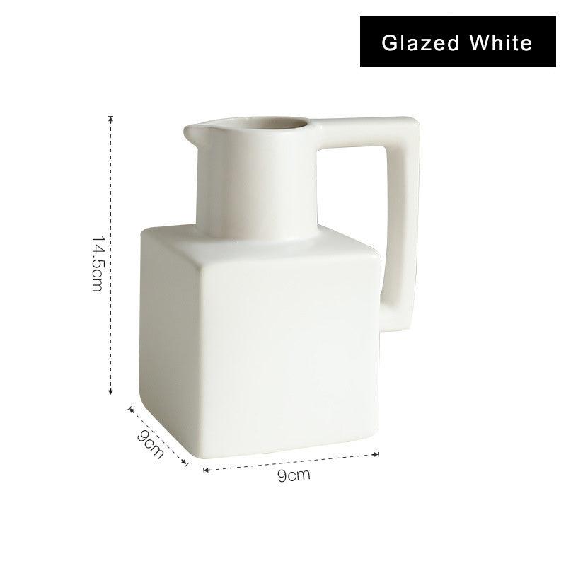 Nordic Minimalist Style Morandi Square Ceramic Vase - Pacisia