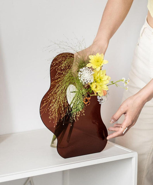 Nordic Modern Acrylic Creative Vase Floral Simple Flower Arrangement Porch Living Room Art - Pacisia