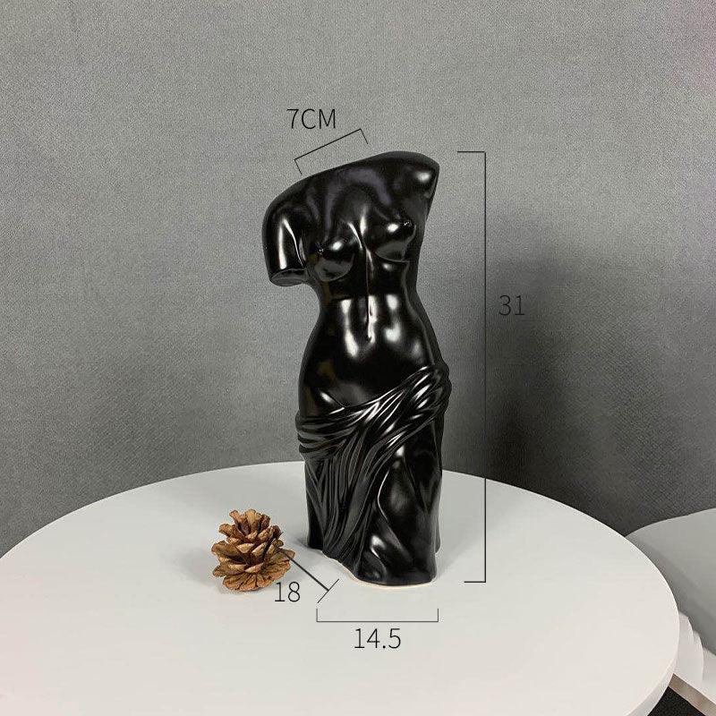 Nordic Modern Ceramic Crafts Creative Ornament Bust Vase - Pacisia
