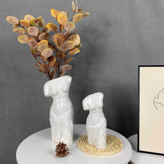 Nordic Modern Ceramic Crafts Creative Ornament Bust Vase - Pacisia