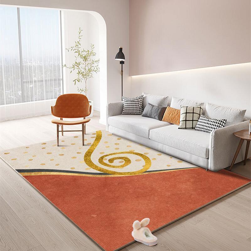 Nordic Modern Light Luxury Orange Malaysian Carpet - Pacisia