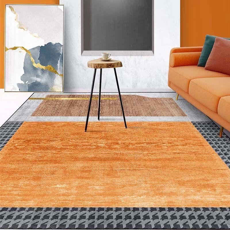 Nordic Modern Light Luxury Orange Malaysian Carpet - Pacisia