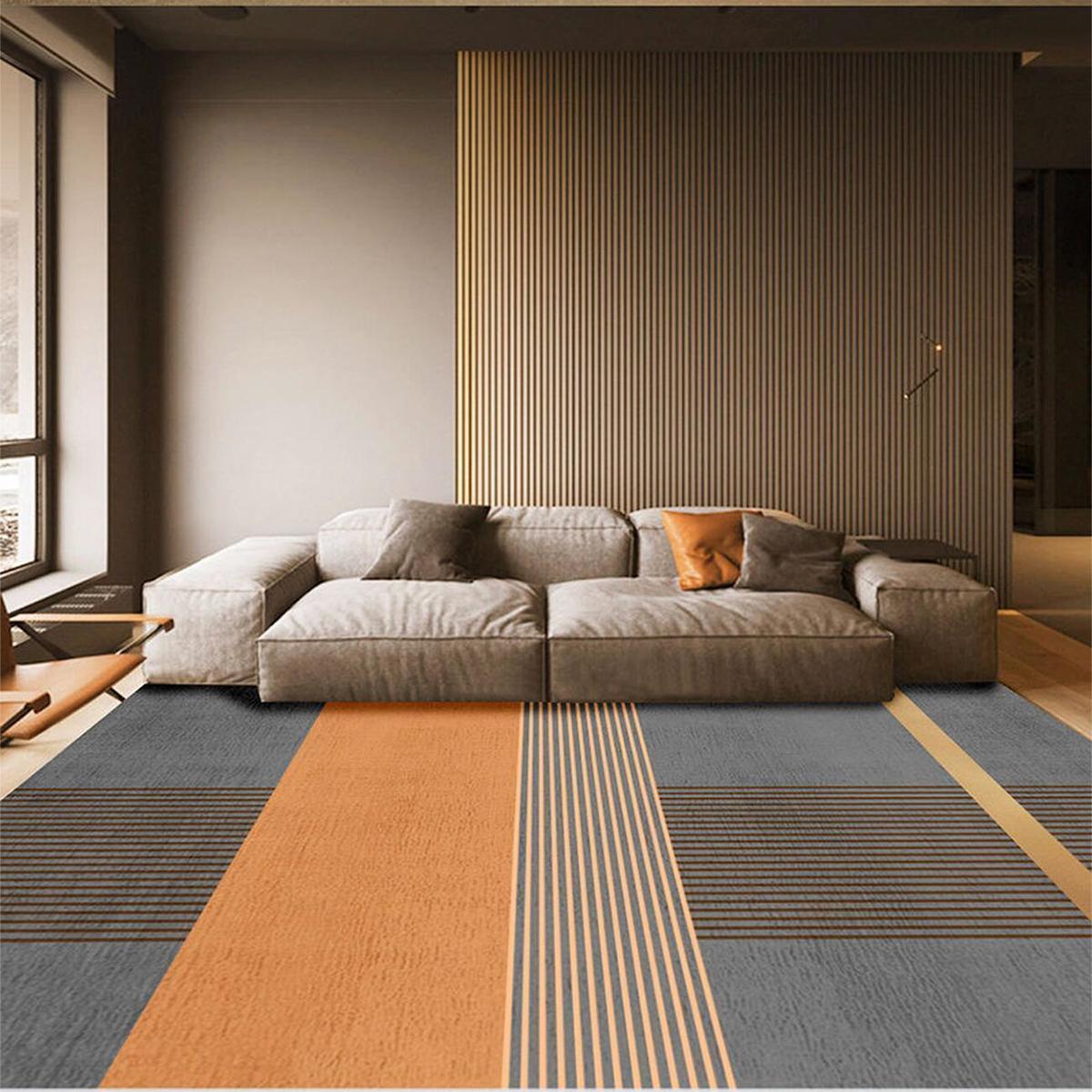 Nordic Modern Light Luxury Orange Malaysian Carpet - Pacisia