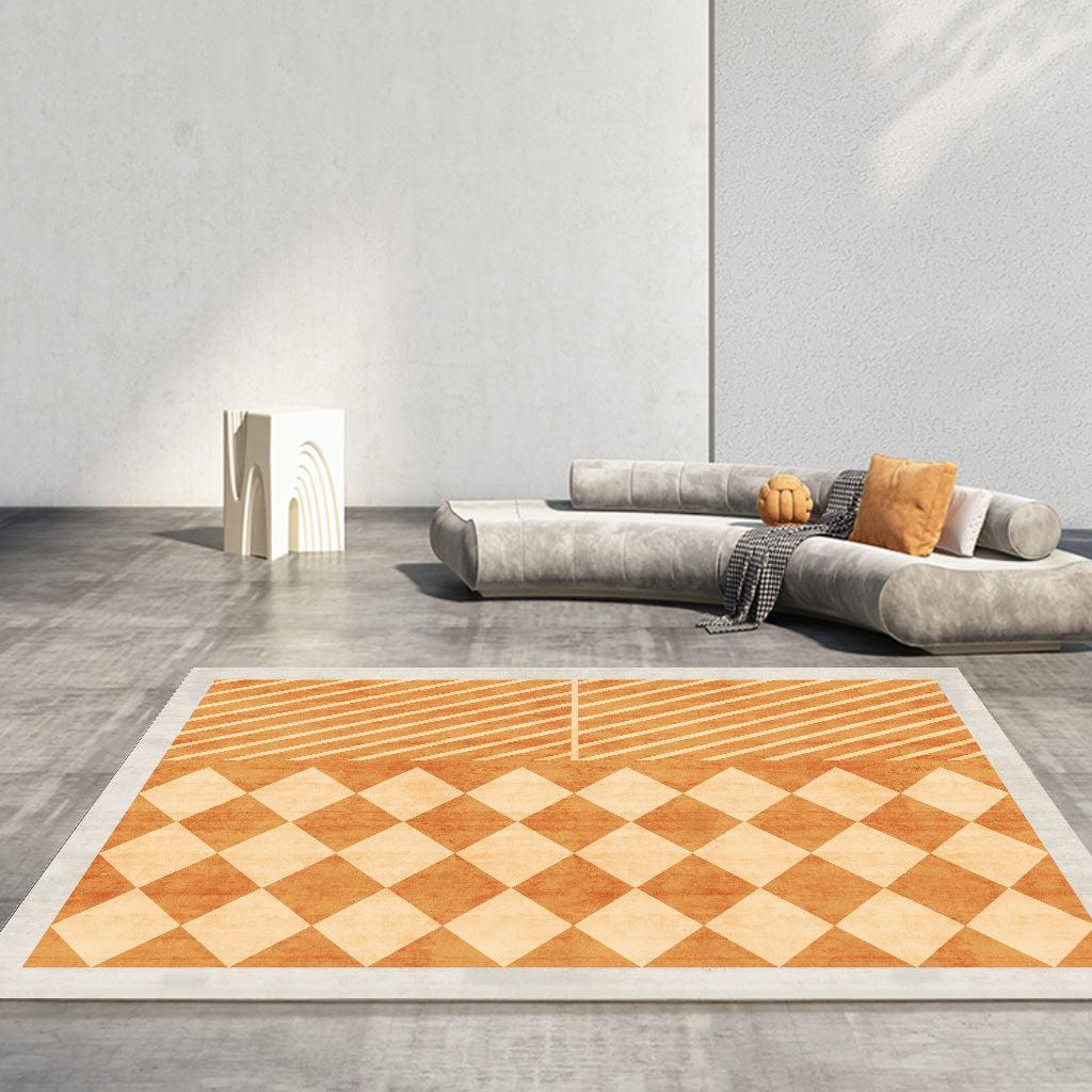 Nordic Modern Light Luxury Orange Malaysian Carpet - Pacisia