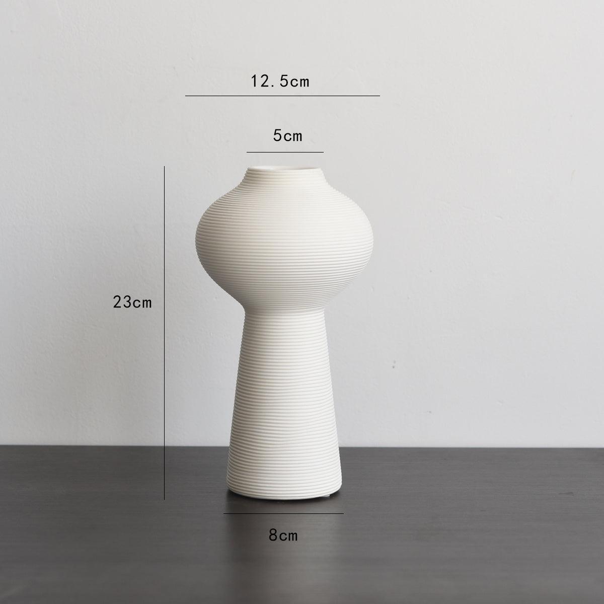 Nordic Modern Minimalist Fired Ceramic Vase With Dry Flower Arrangement - Pacisia