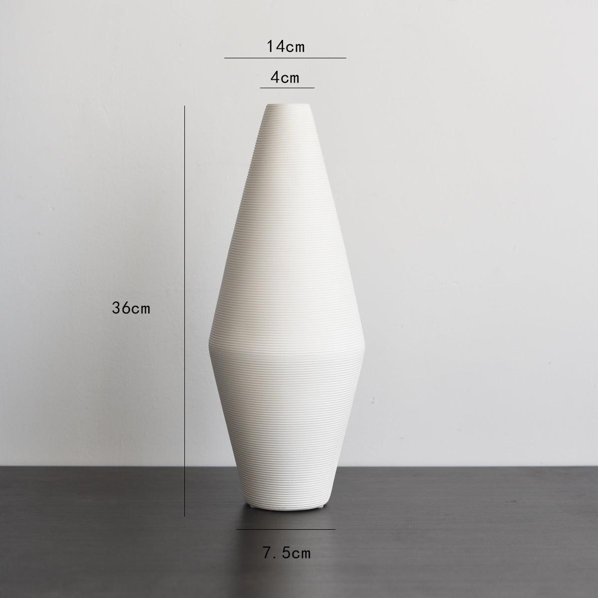 Nordic Modern Minimalist Fired Ceramic Vase With Dry Flower Arrangement - Pacisia