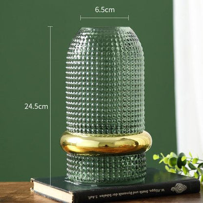 Nordic Pine Green Phnom Penh Transparent Glass Vase - Pacisia