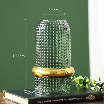 Nordic Pine Green Phnom Penh Transparent Glass Vase - Pacisia