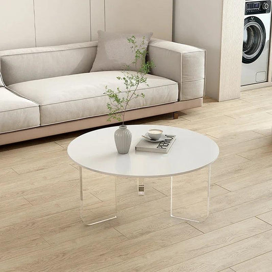 Nordic Round Coffee Tables Glass Luxury Modern Living Room Coffee Tables Unique Design Mesa Auxiliar Salon Home Furniture - Pacisia