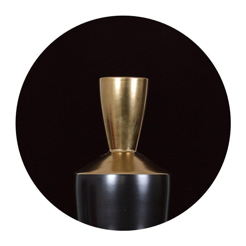 Nordic Simple Black Ceramic Vase Decoration Creativity - Pacisia