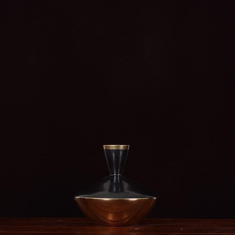 Nordic Simple Black Ceramic Vase Decoration Creativity - Pacisia