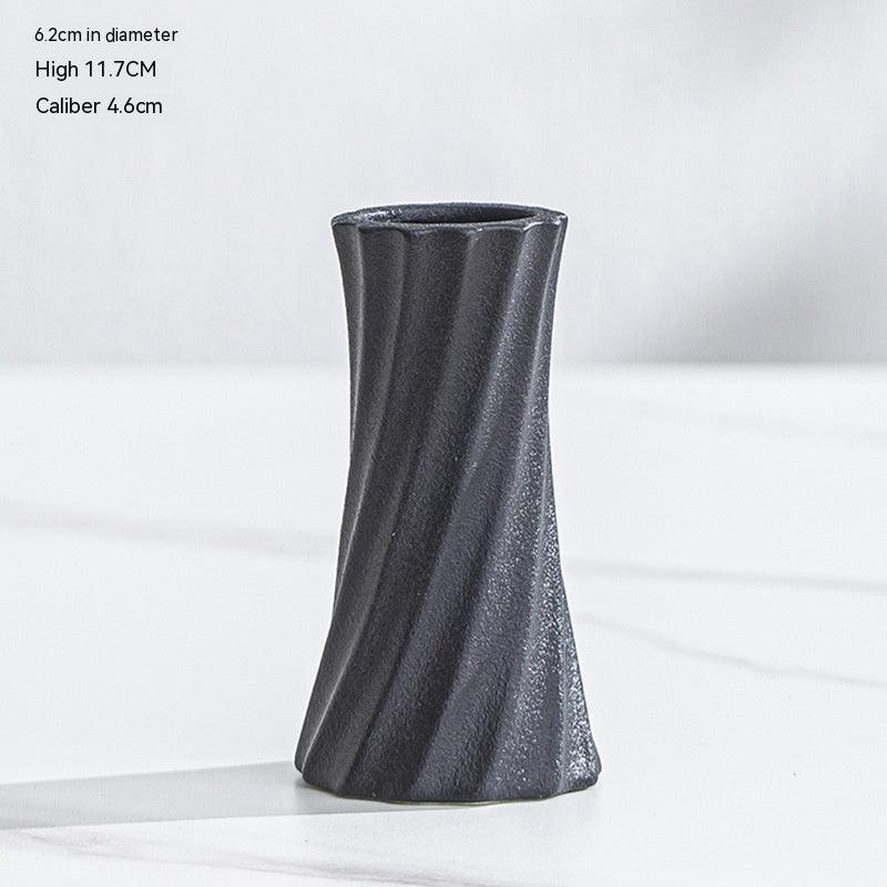 Nordic Simple Ceramic Lines Small Vase - Pacisia