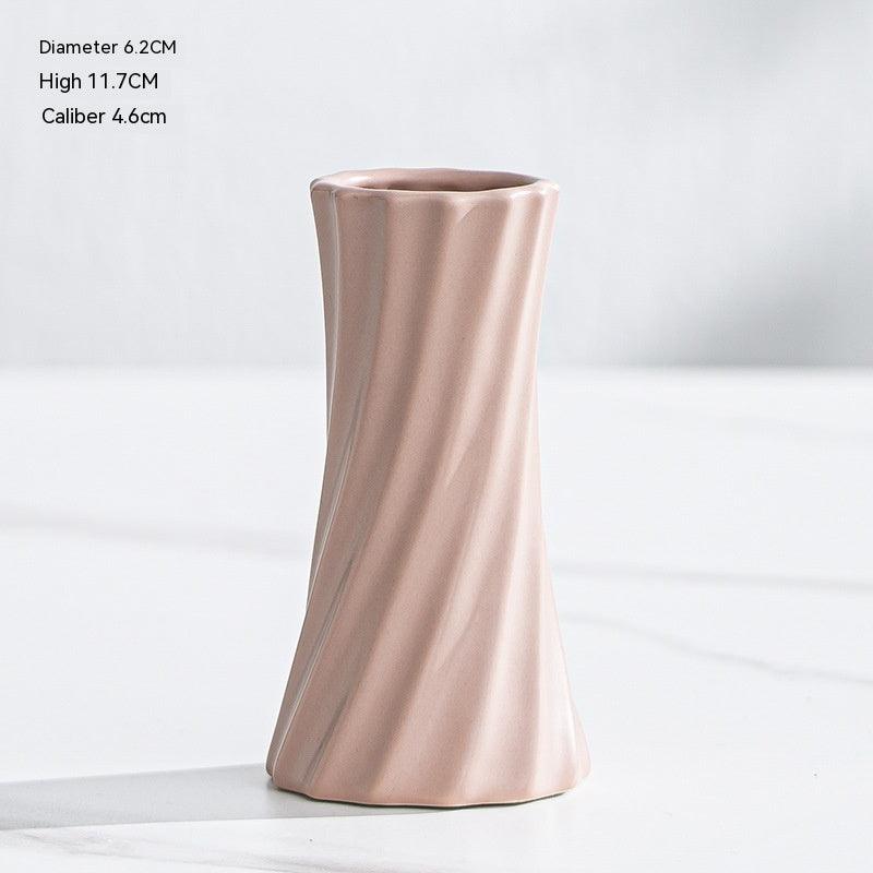 Nordic Simple Ceramic Lines Small Vase - Pacisia