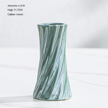 Nordic Simple Ceramic Lines Small Vase - Pacisia