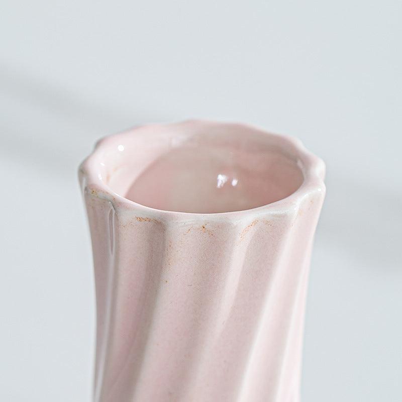 Nordic Simple Ceramic Lines Small Vase - Pacisia