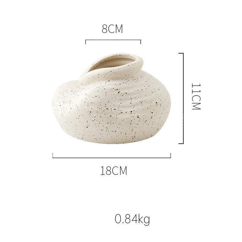 Nordic Simple Style Art Ceramic Flower Vase Modern Light Luxury for Dried Flower Arrangement Vases Home Soft Decorations Vases - Pacisia