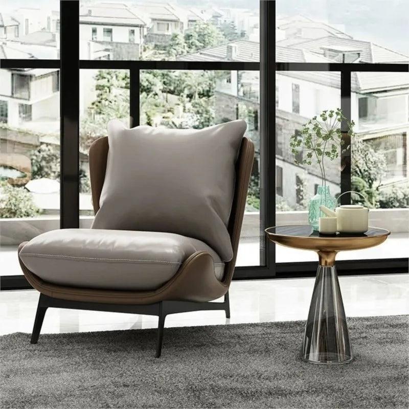 Nordic Single Sofa Chair Sofa Modern Minimalist Design Art Balcony Leisure Light Luxury Latex Internet Celebrity Style Lazy Sofa - Pacisia