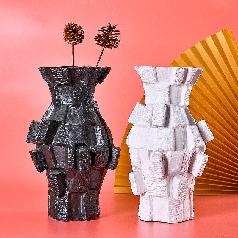 Nordic Style Black And White Model Room Vase Decoration - Pacisia
