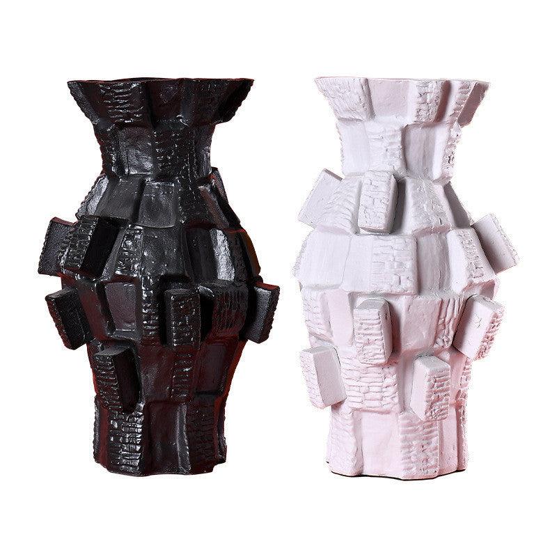 Nordic Style Black And White Model Room Vase Decoration - Pacisia