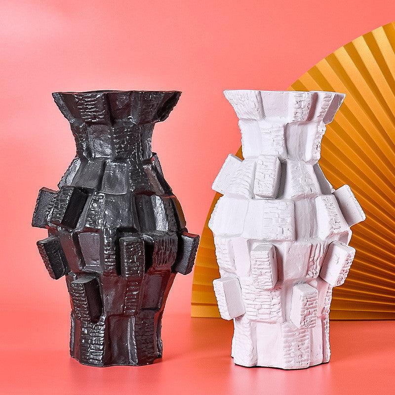 Nordic Style Black And White Model Room Vase Decoration - Pacisia