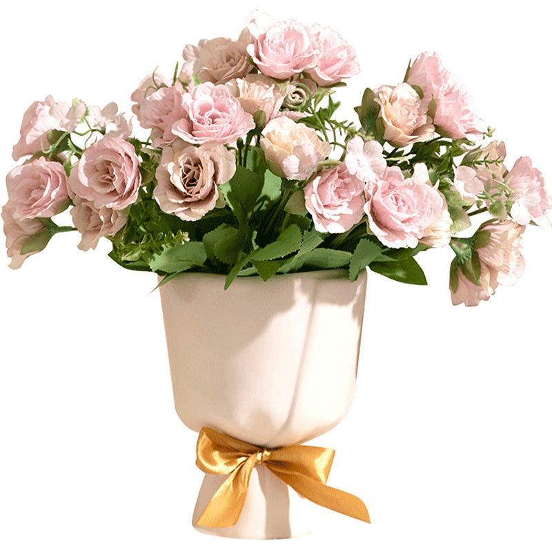 Nordic Style Ceramic Vase With Bouquet Shape - Pacisia