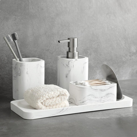 Nordic Style Resin Marble Bathroom Four-piece Set - Pacisia
