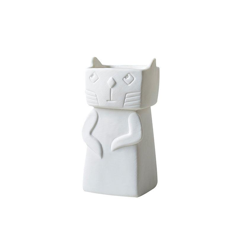 Nordic Style White Ceramic Vase Decoration - Pacisia