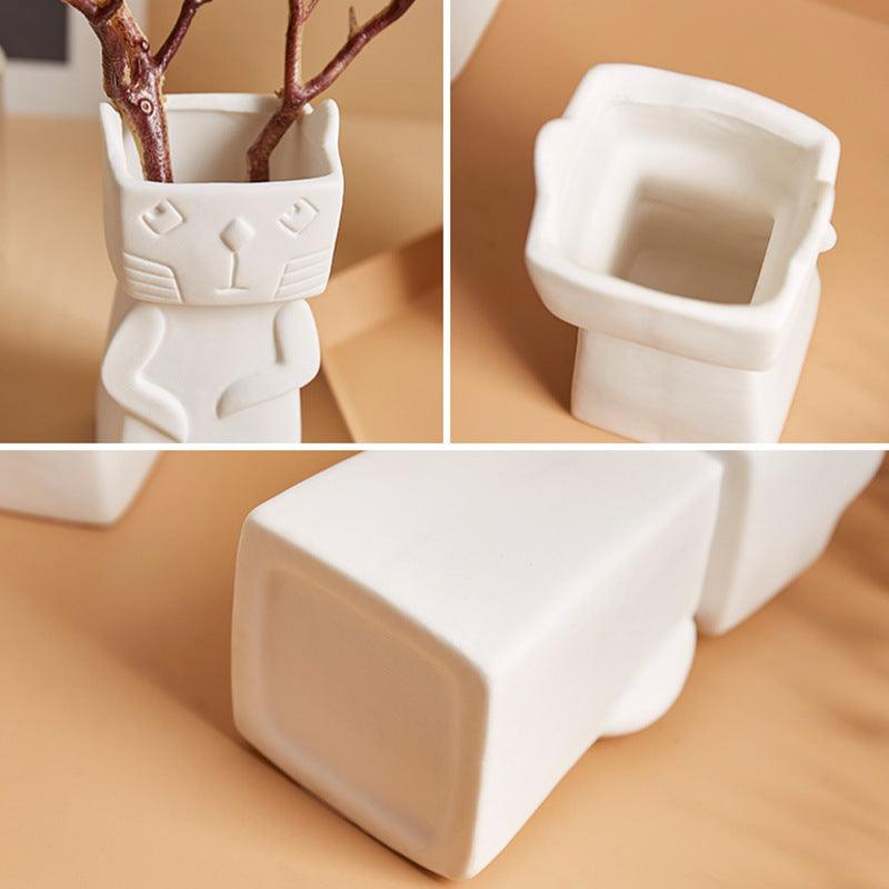Nordic Style White Ceramic Vase Decoration - Pacisia
