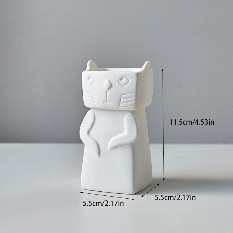 Nordic Style White Ceramic Vase Decoration - Pacisia