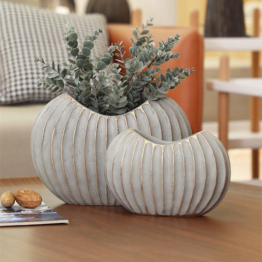 Nordic White Ceramic Vase Decoration - Pacisia